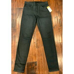 Joe's Jeans Black Skinny Ankle Denim Jeans Luxe Coating, Size 25